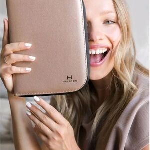 Rose Gold H Halston Jewelry Travel Organizer Case Portfolio